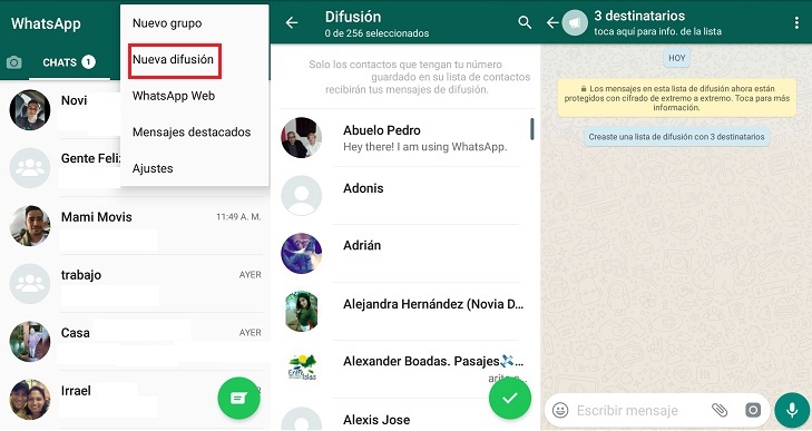 Cómo usar la opción de “Nueva difusión” de WhatsApp