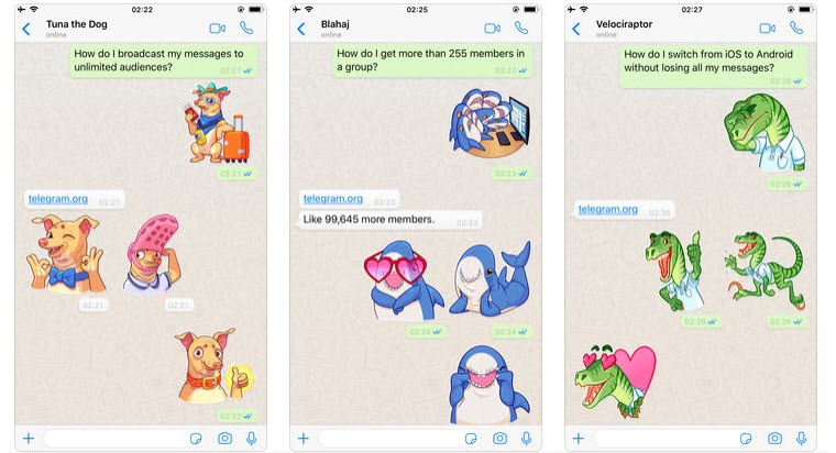 Telegram lanza centenares de stickers para que lo utilices