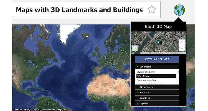 Mapa 3D de la tierra