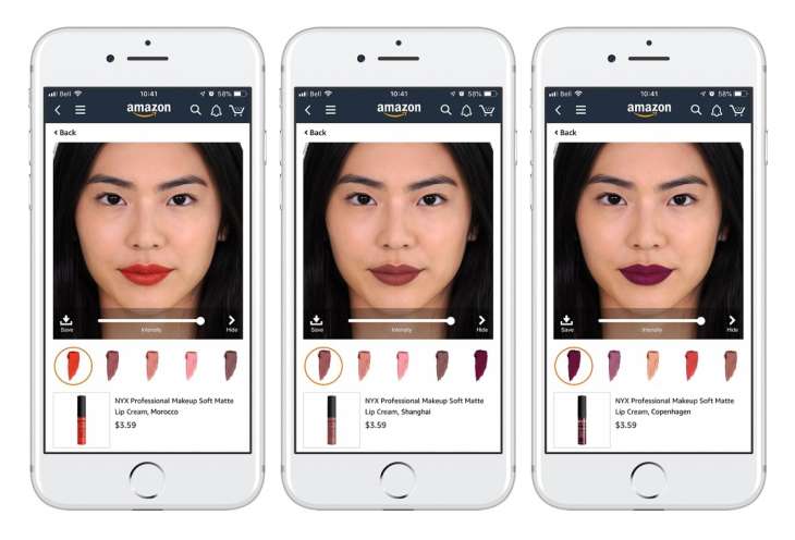 Ya es posible probar cosméticos virtualmente en la app de Amazon