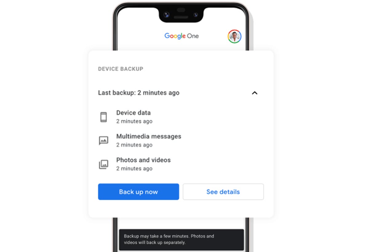 Google One ahora crea una copia de seguridad automática de Android