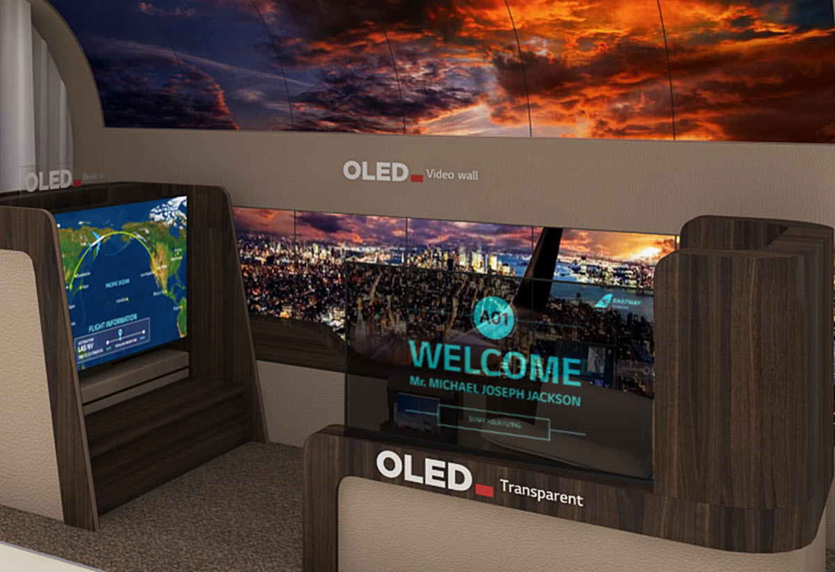 LG presenta paneles OLED para aviones que mejorarán la experiencia de los pasajeros