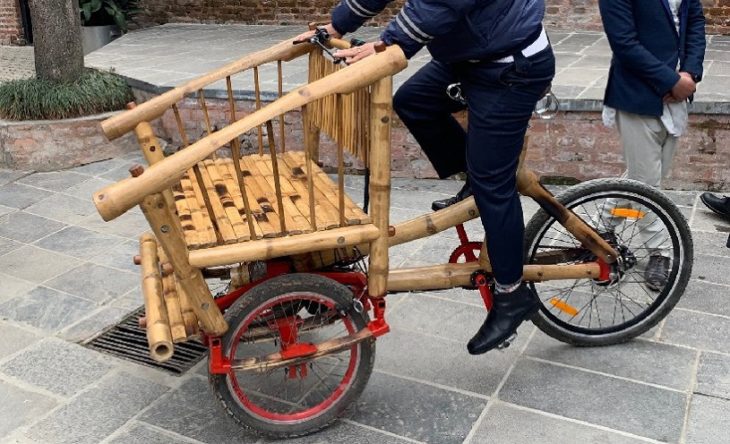 La bicicleta hecha de bambú