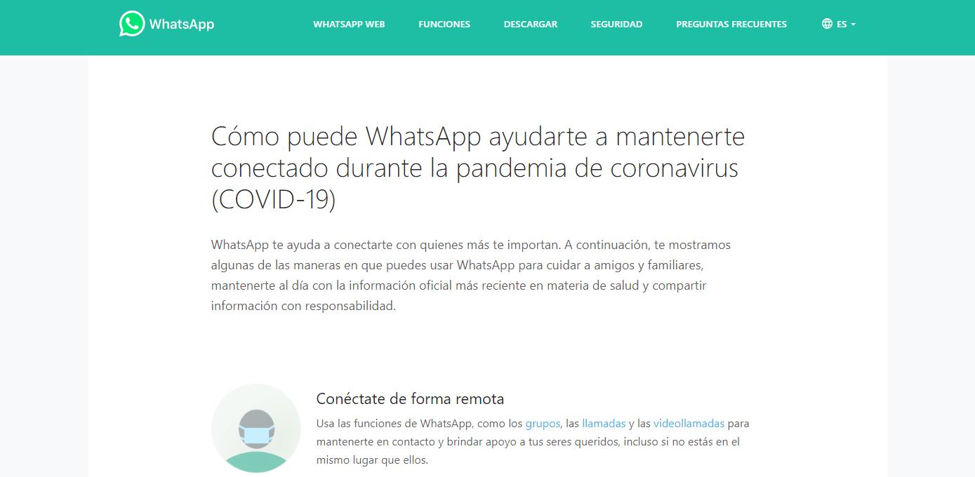 whatsapp coronavirus