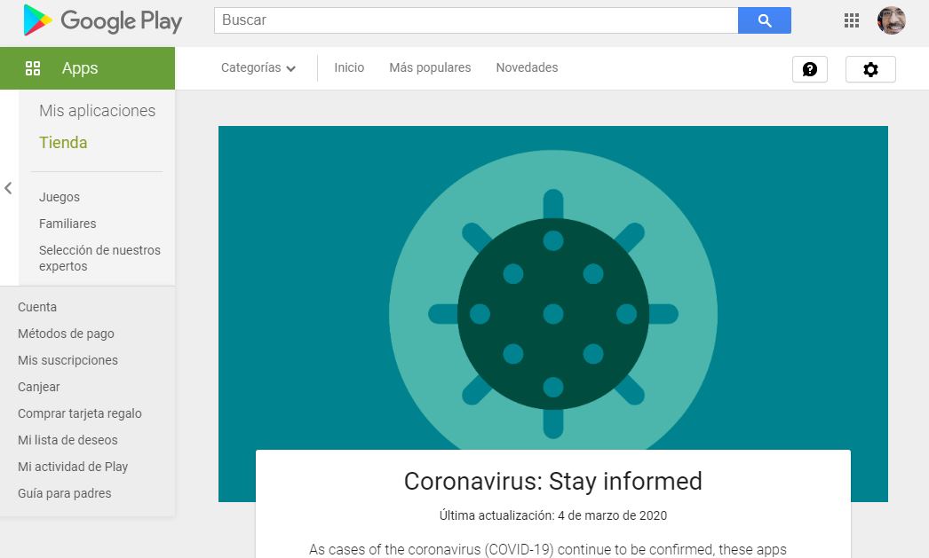 coronavirus android