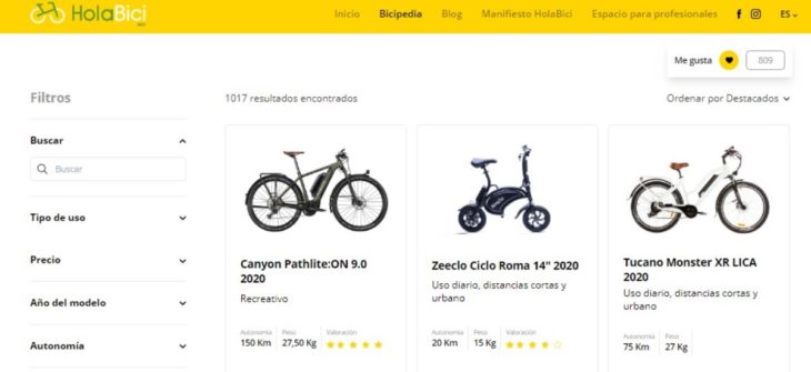 bicipedia, catalogo de bicicletas electricas