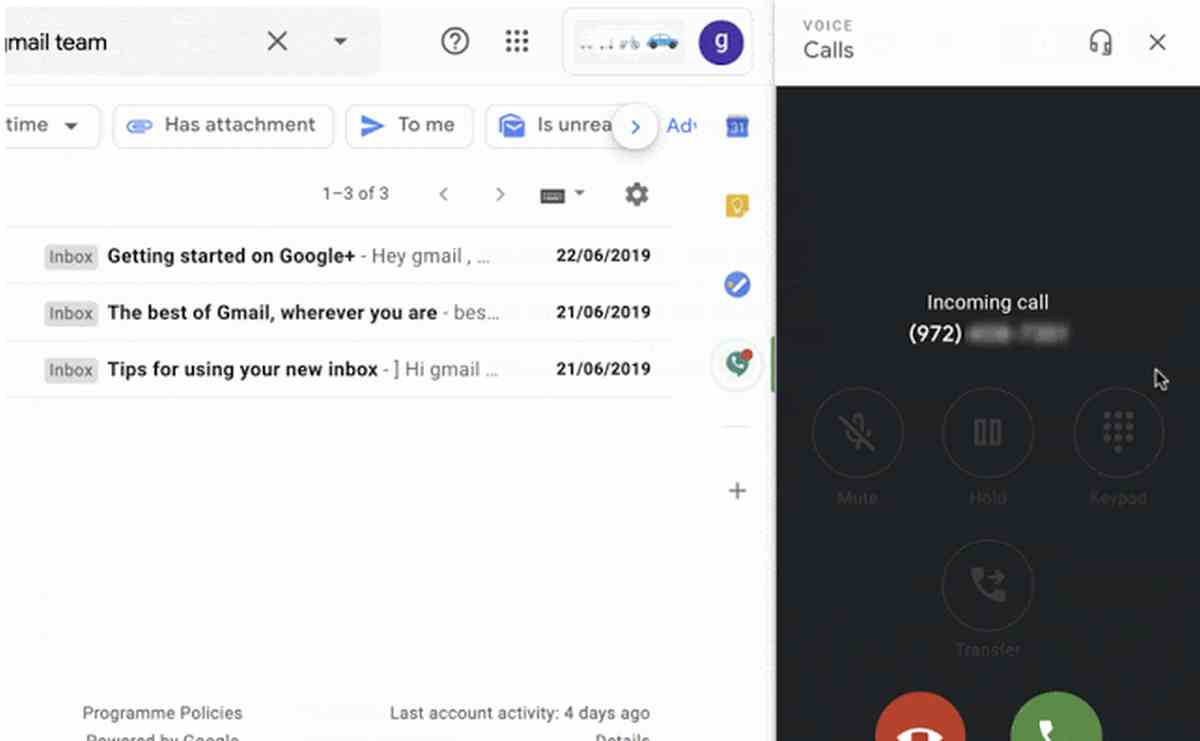 Google Voice llegará a Gmail en la web y estrena transferencias de llamadas en G Suite
