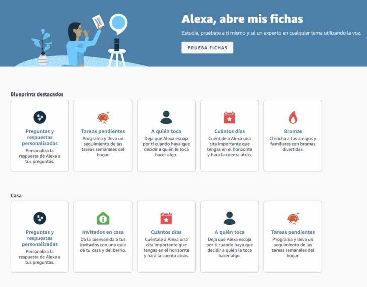 Alexa Blueprints en España