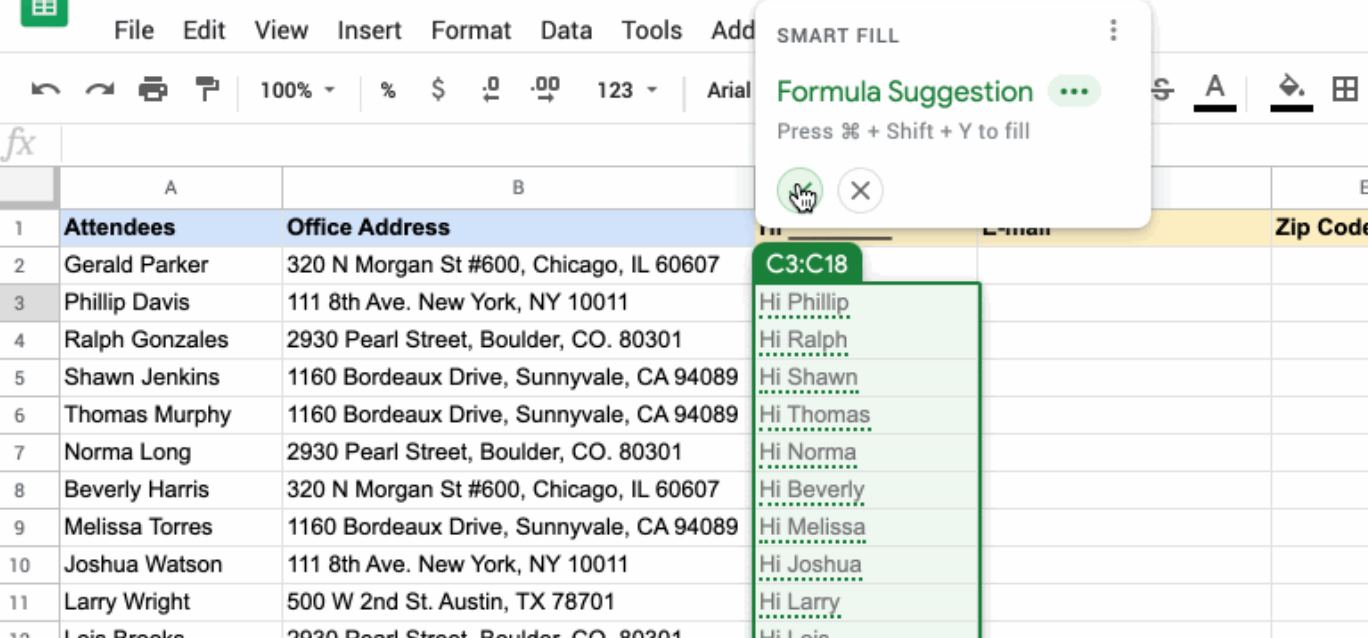 El Excel De Google Rellenar F rmulas De Forma Autom tica