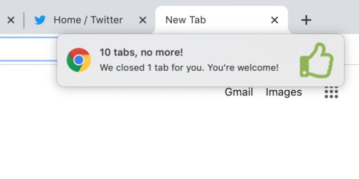 10 tabs, no more