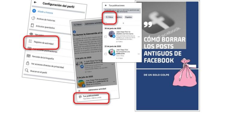 Cómo borrar todos tus posts antiguos de Facebook de una