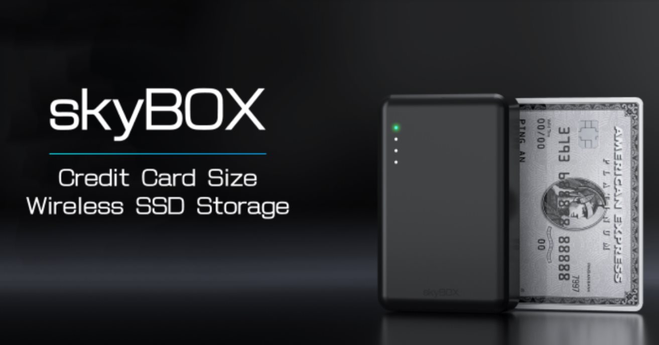 skyBOX, almacenamiento SSD de 4TB con el tamaño de una tarjeta de crédito