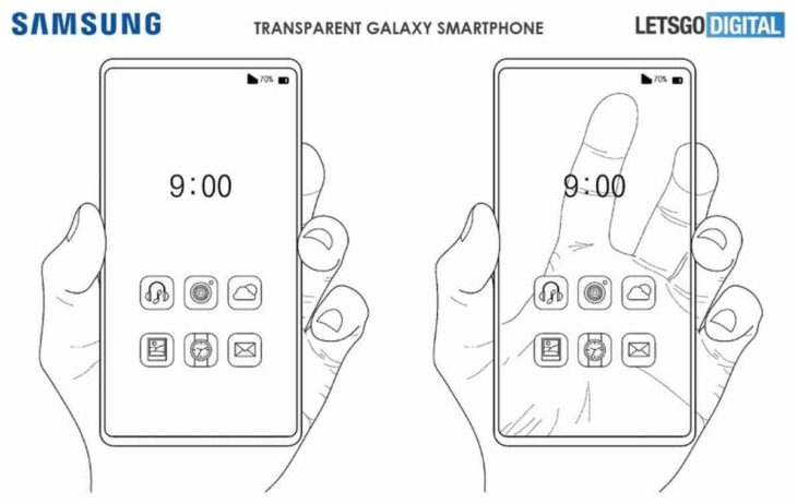 Teléfono transparente Samsung