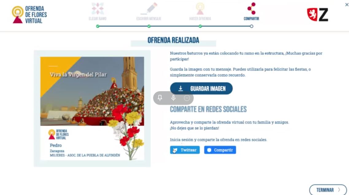 Ofrenda Virtual 3D de Zaragoza