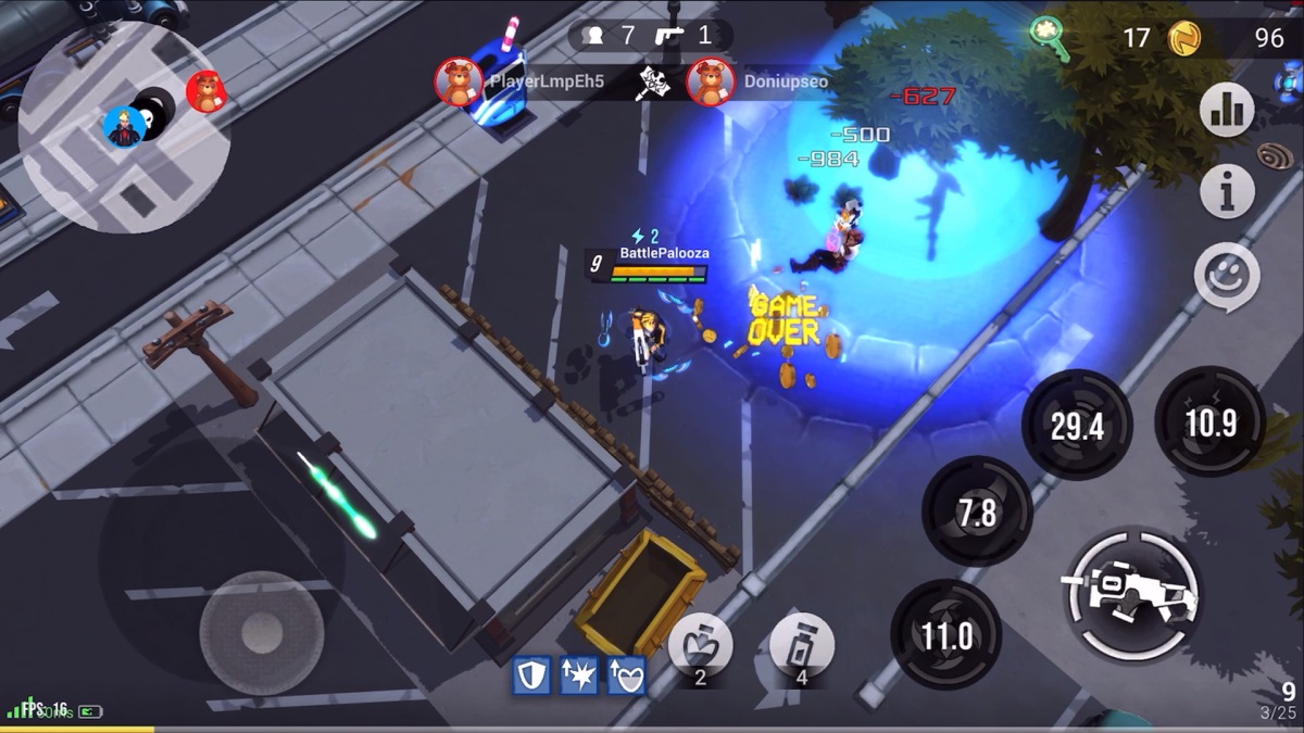 Battlepalooza, juego compuesto por niveles generados con google maps