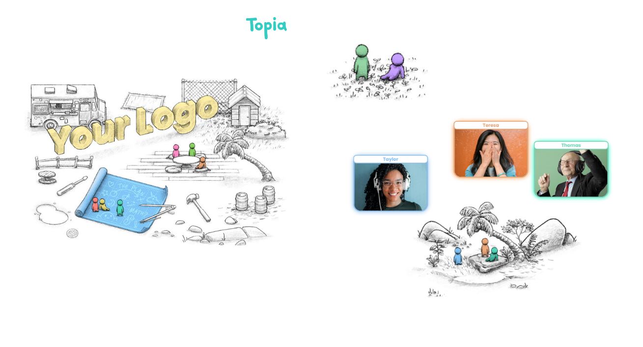Topia, donde podemos crear un mundo virtual con videochat