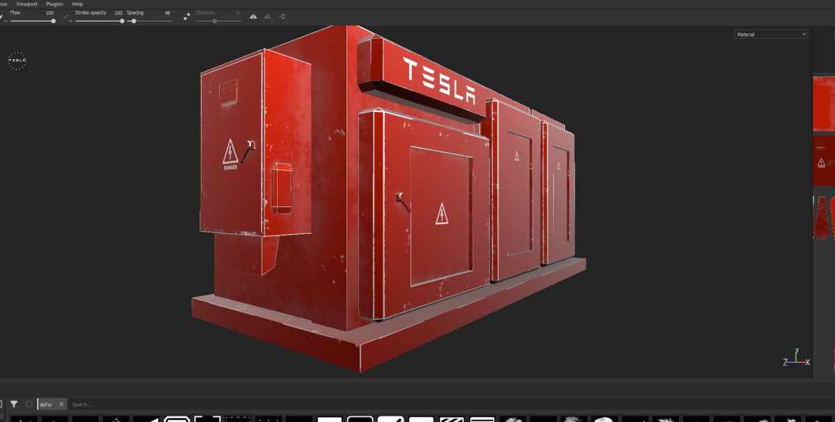 Pack de baterías de Tesla en el juego