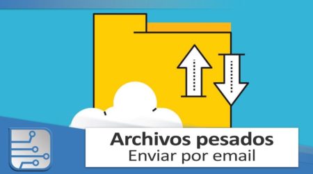 Persona enviando archivos grandes por internet desde su ordenador con servicios cloud y email