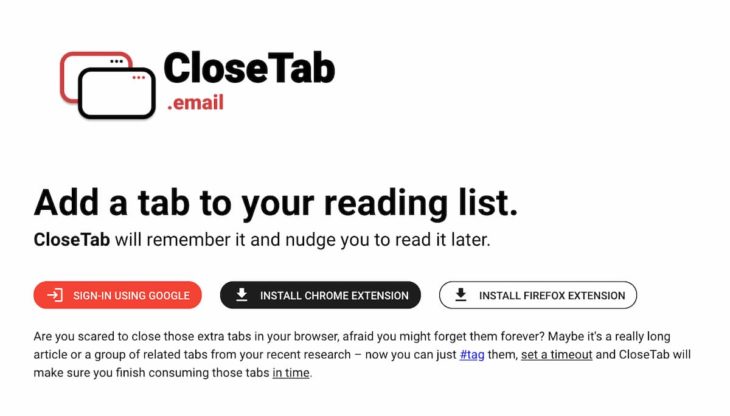 CloseTab Email
