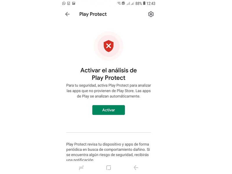 Activar Google Play Protect