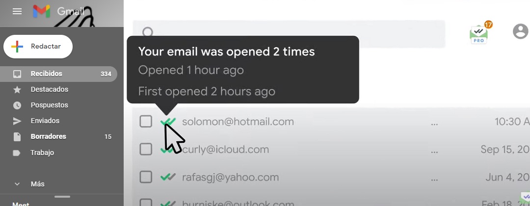 Cómo saber quién leyó mi correo en Gmail