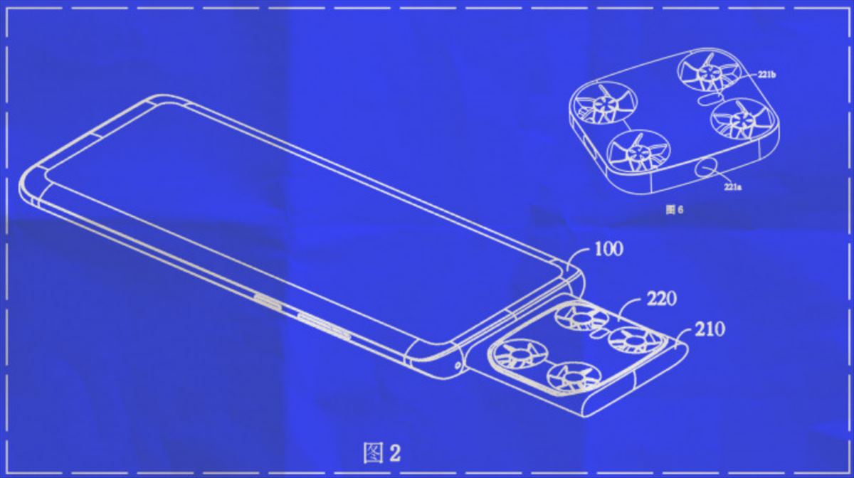 Una patente muestra cómo podrían ser las cámaras-drones de los móviles en el futuro