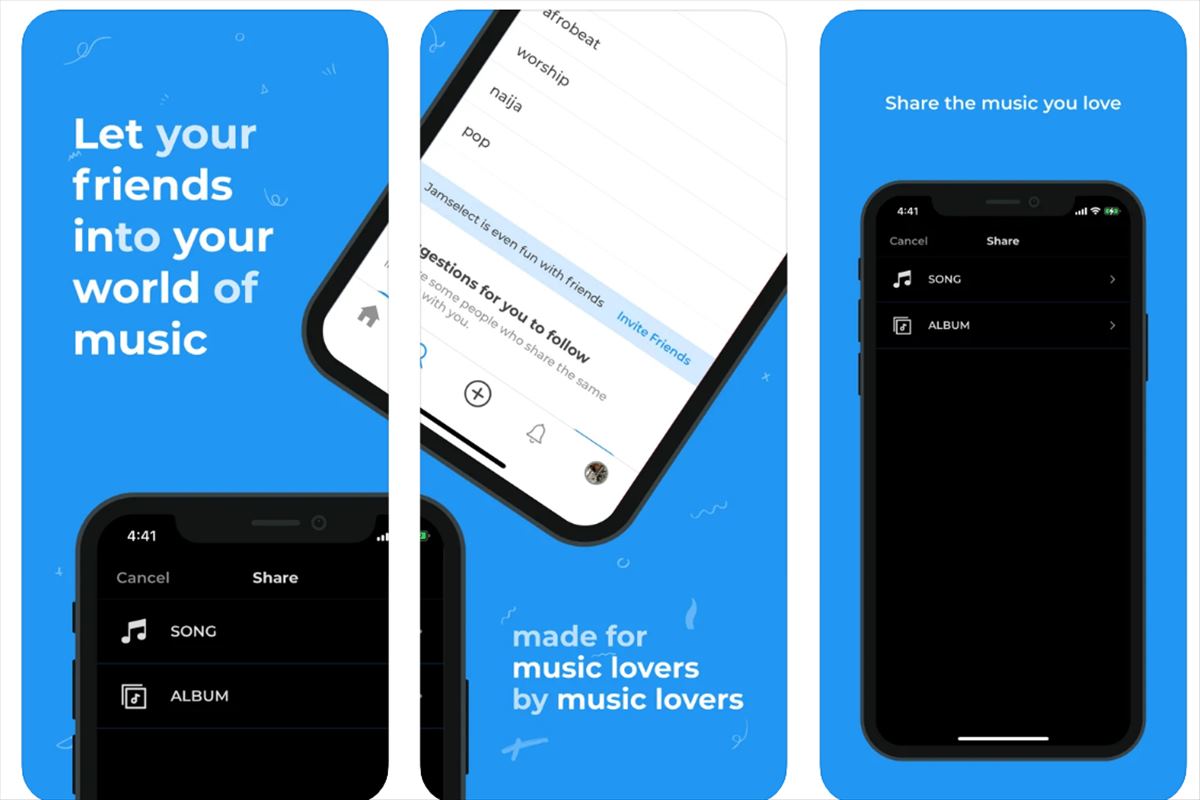 Jamselect, una app para compartir música con amigos