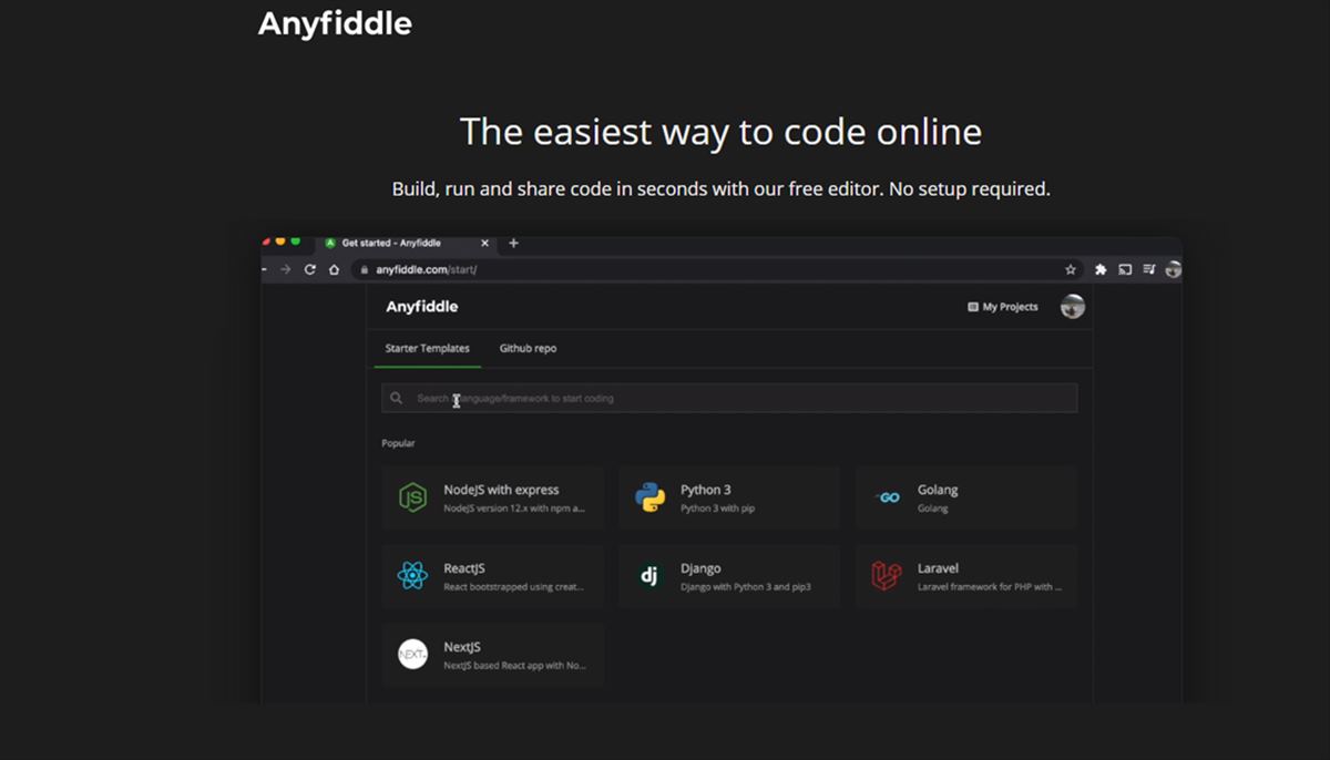 Anyfiddle, para compartir código y ejecutarlo desde cualquier navegador