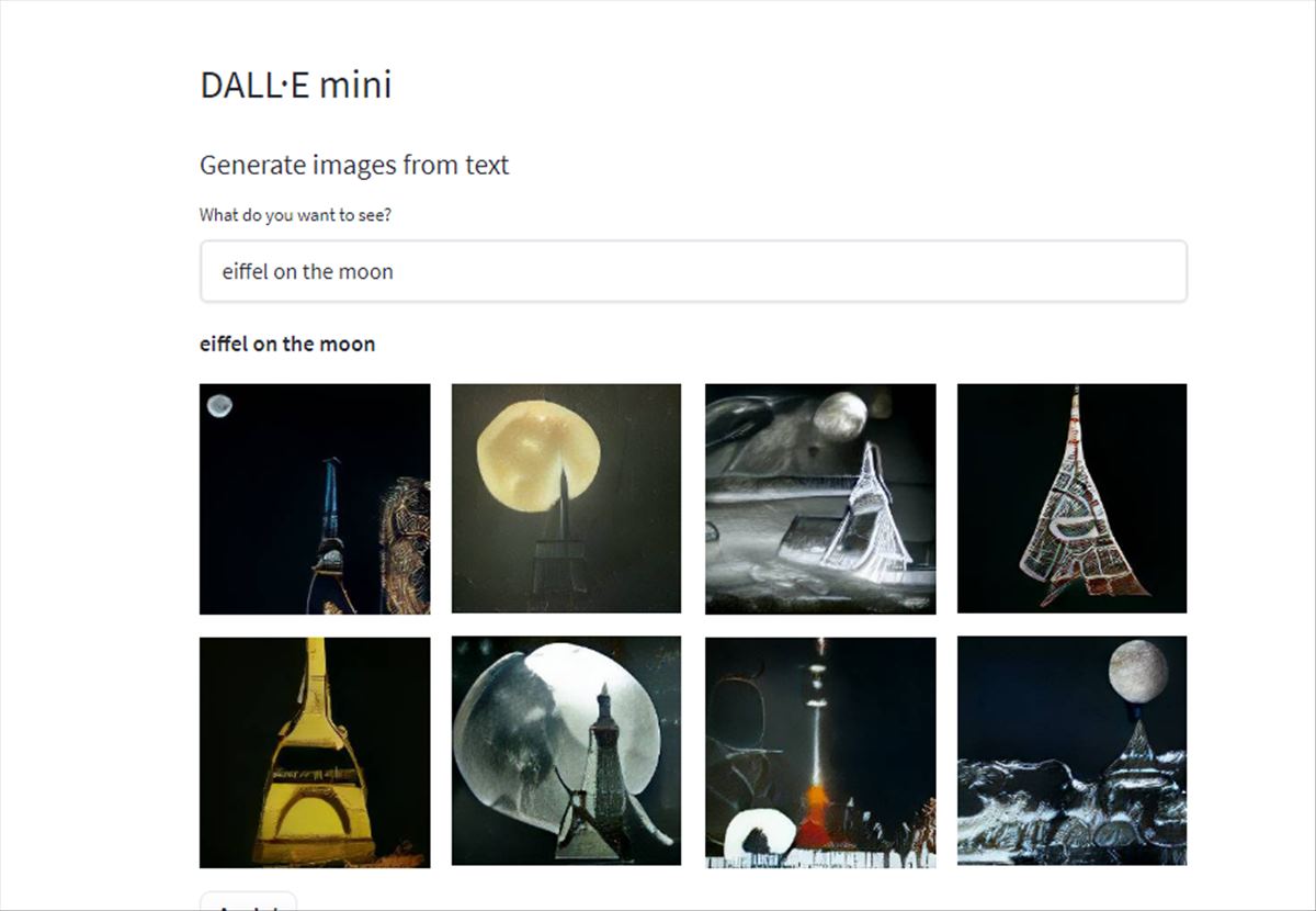 torre Eiffel en la luna