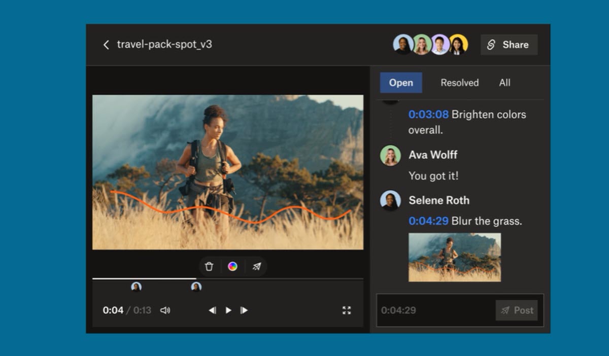 Dropbox lanza nuevas funciones que facilitan compartir vídeos