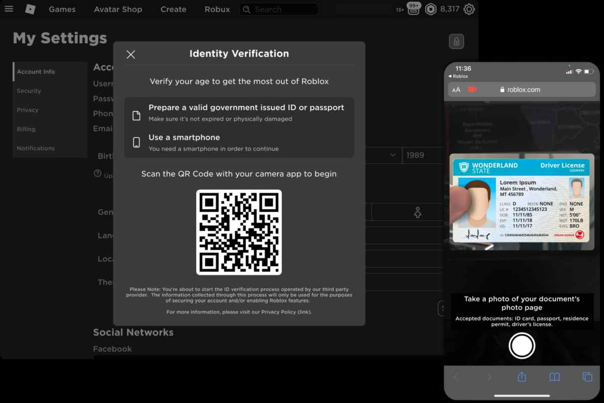 Roblox comienza con la verificación de edad de sus usuarios