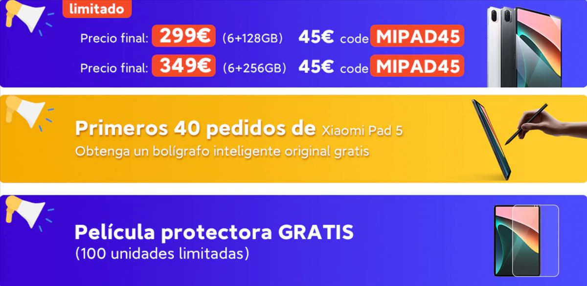 Xiaomi Pad 5, excelente sonido y mucho más, ahora por 254 euros