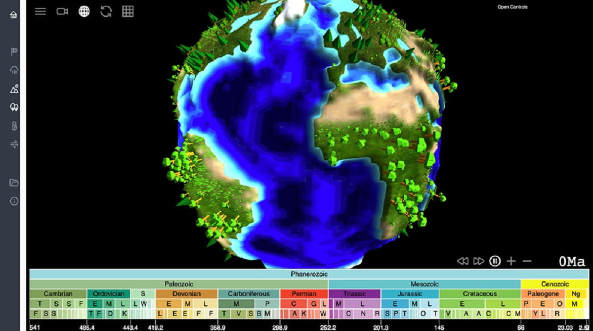Una web para visualizar modelos climáticos desde hace 540 millones de años