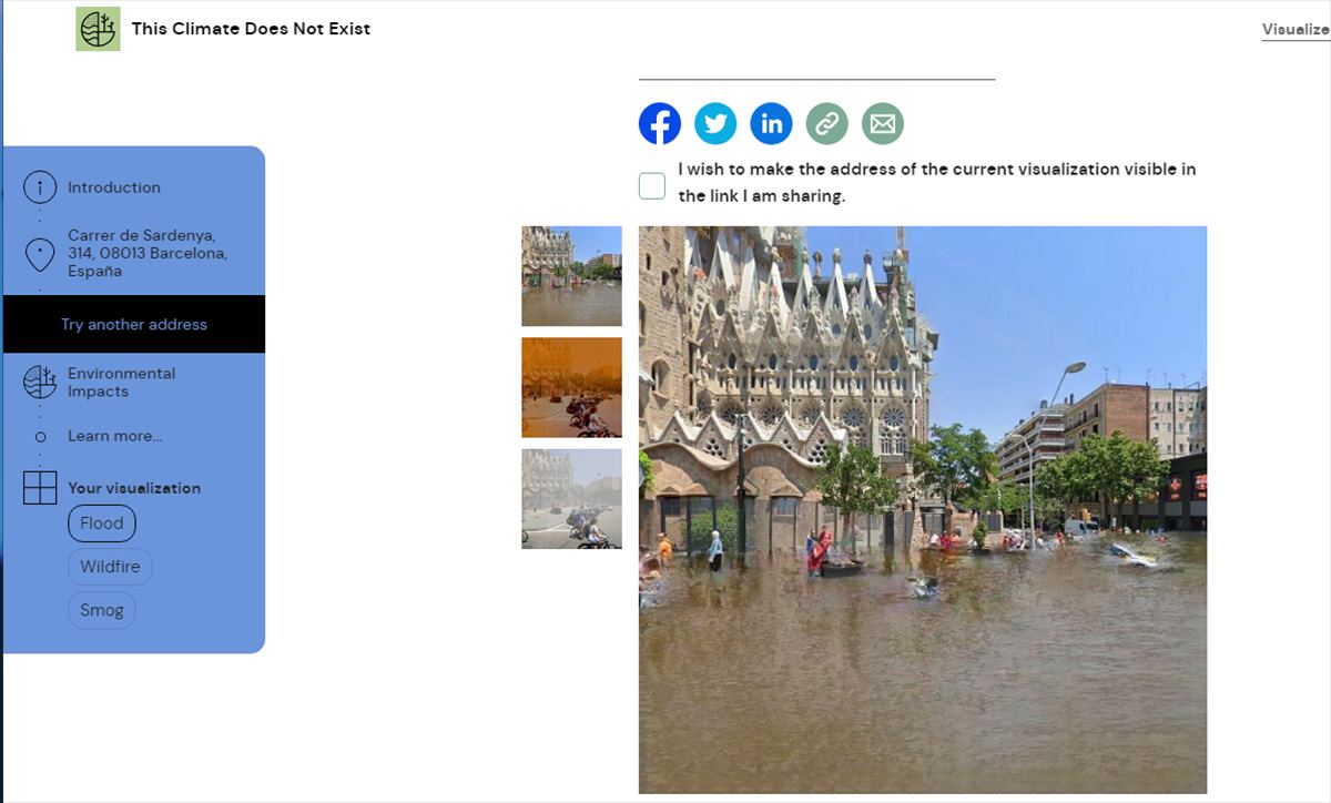 Una web que simula cómo sería tu calle inundada por el calentamiento global