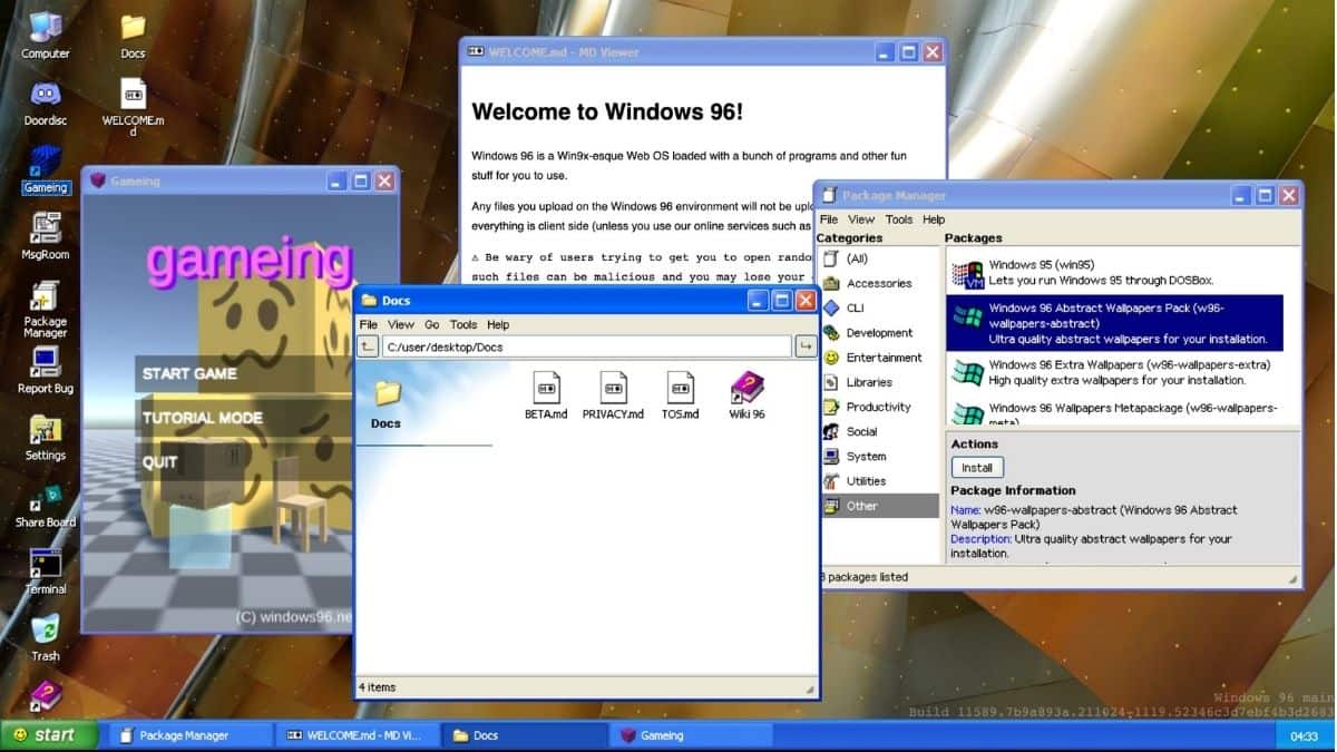 Windows 96, un completo simulador basado en la web