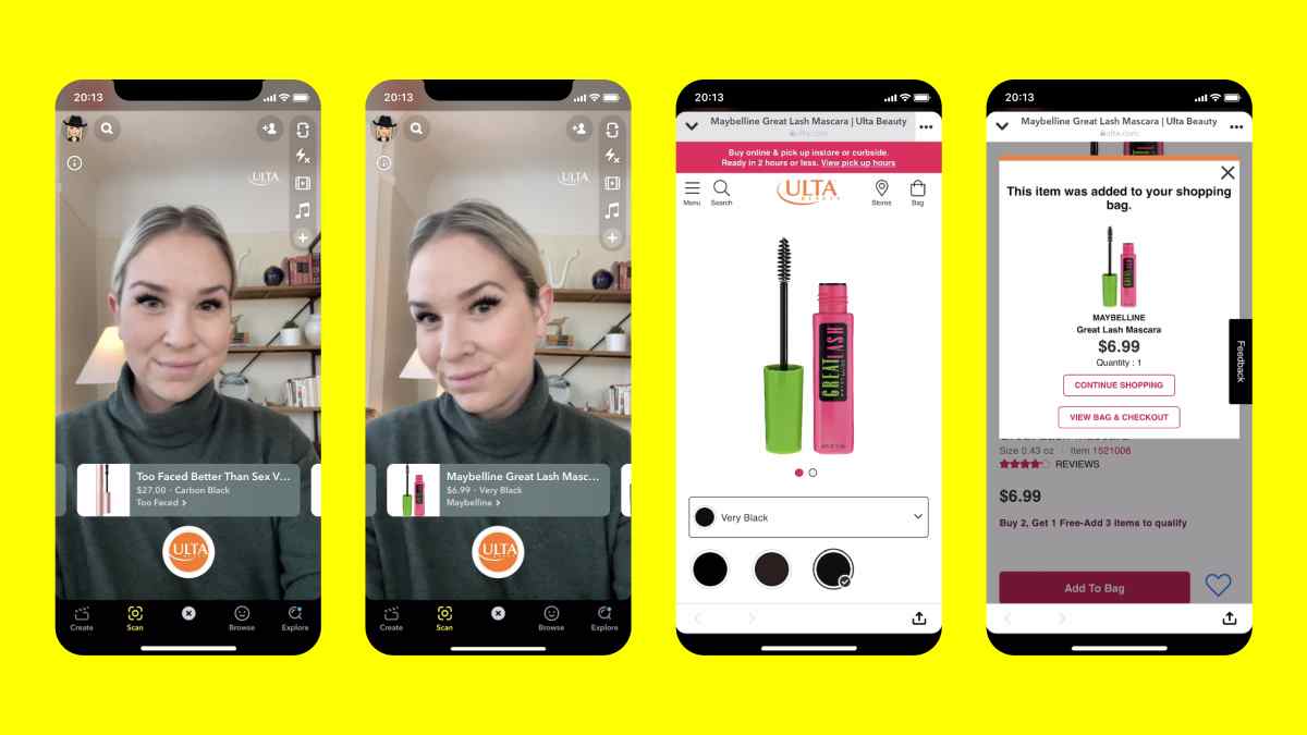 Cómo serán las mejoradas experiencias de compra en Snapchat con sus nuevas lentes