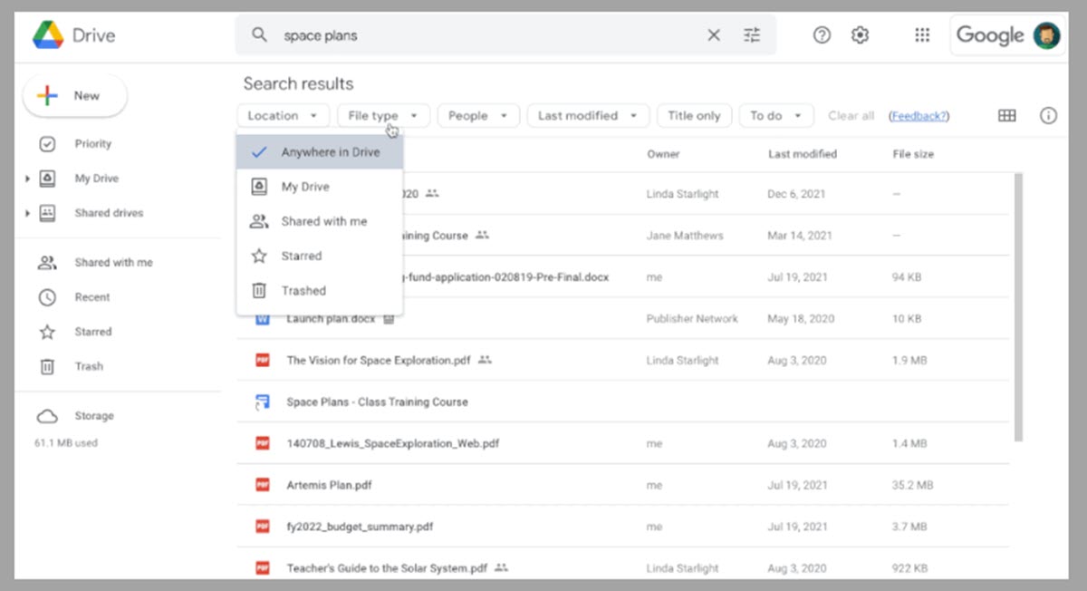 Google Drive tiene un nuevo sistema para buscar archivos