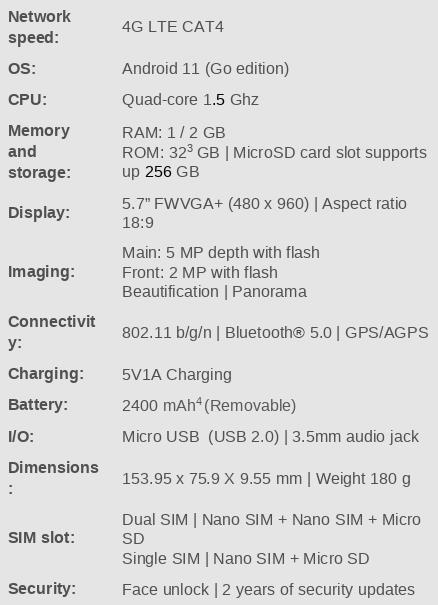 especificaciones Nokia C2 2a edición