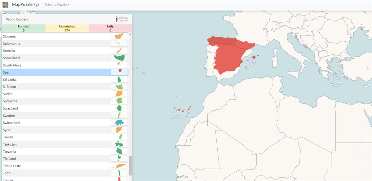 Practica geografía con este mapa online gratuito