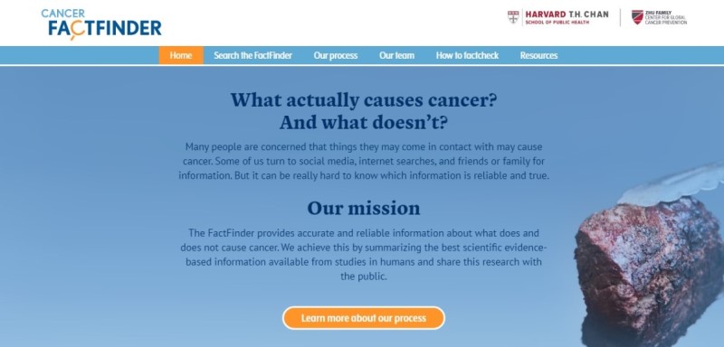 pagina web cancer factfinder