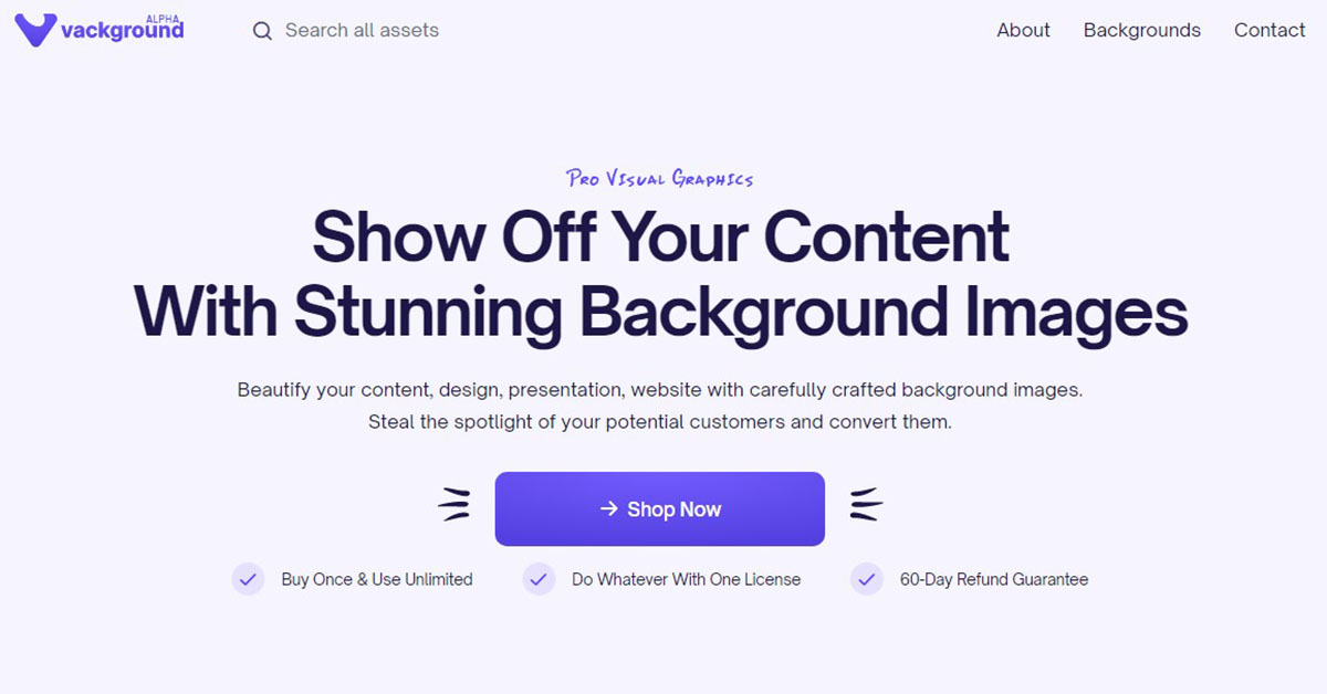 Alpha Vackground, plataforma donde podrás encontrar imágenes para usar como fondo en tu proyecto web