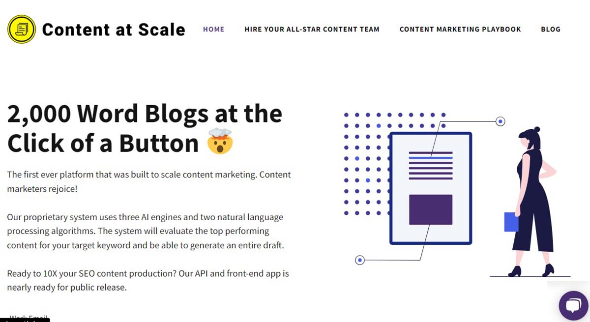Content at Scale, otra aplicación que dice crear contenido para tu blog de forma automática
