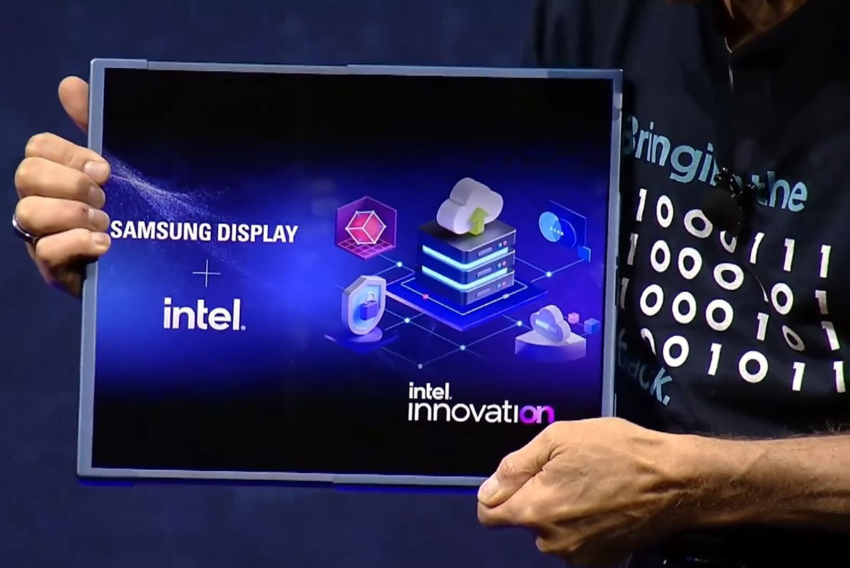 Tablet que extiende su pantalla de 13 a 17 pulgadas, el nuevo proyecto de Intel y Samsung