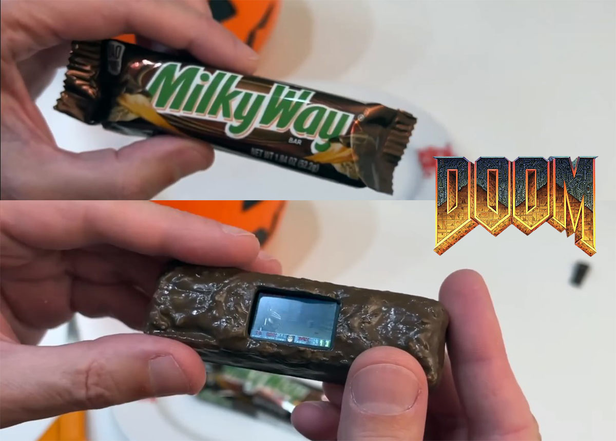 En este Halloween es probable que los niños reciban una barra de caramelo con el juego Doom