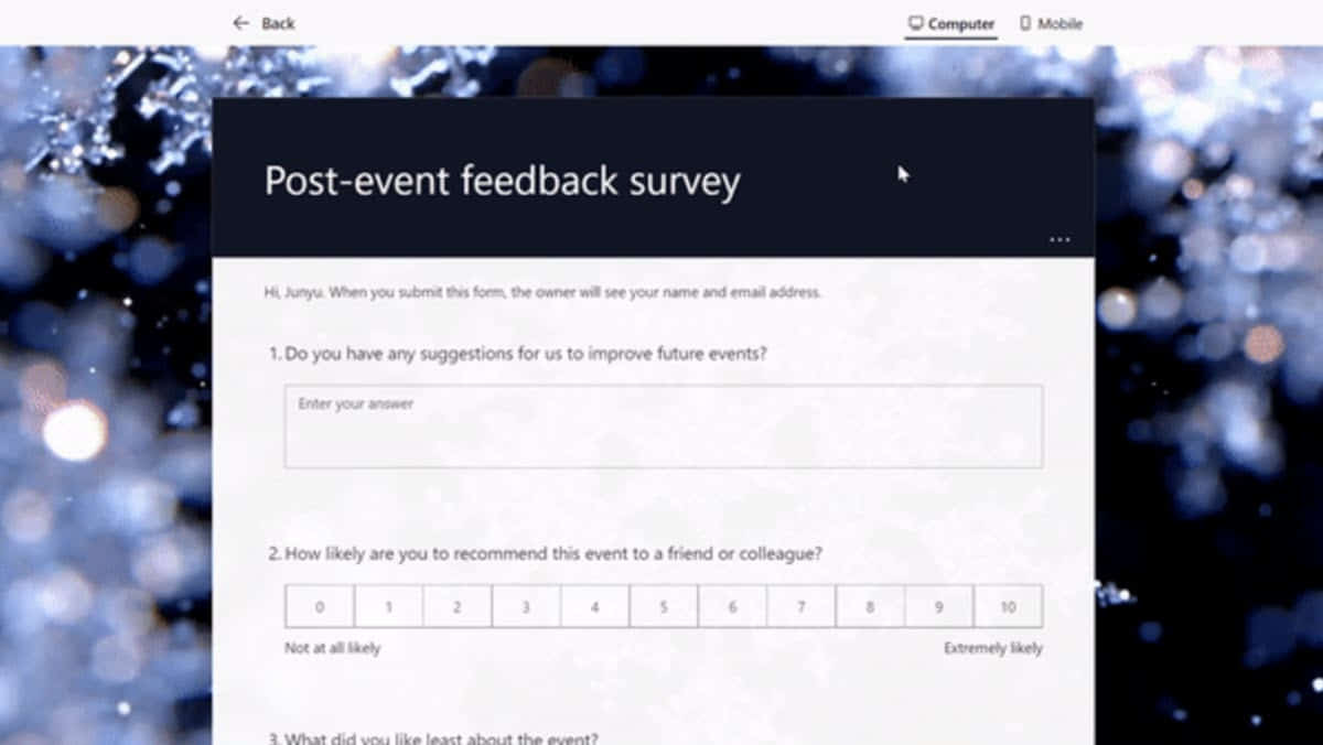 Microsoft Forms suma nuevos temas para personalizar las encuestas y formularios