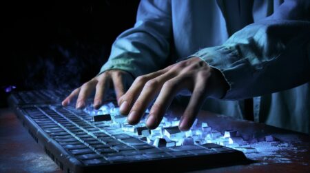 usando el teclado de forma intensiva