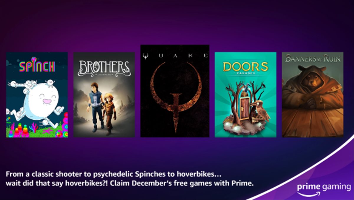 Los juegos gratis de diciembre de Prime Gaming