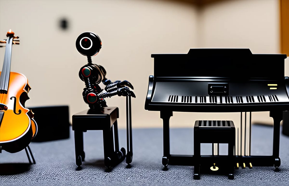 robot creando música