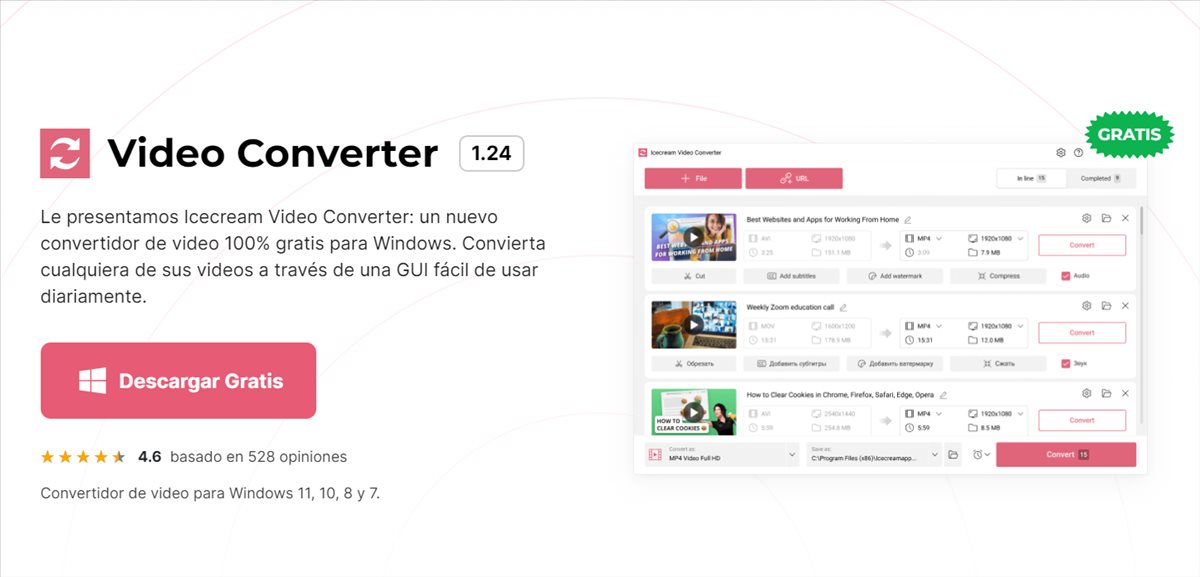 Icecream Video Converter, la solución ideal para editar y cambiar de formato tus vídeos