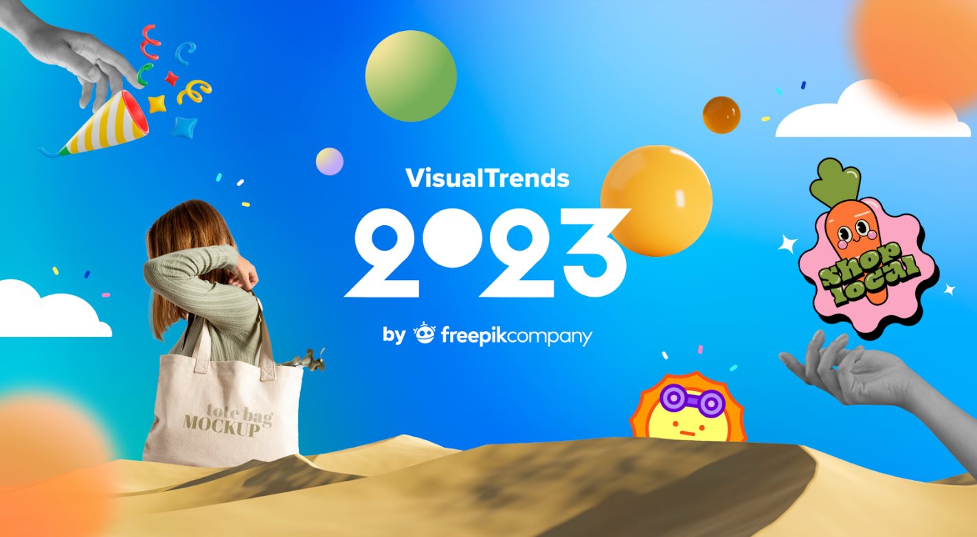 Visual Trends 2023 – Las principales tendencias estéticas y visuales de fotos, iconos, vectores y mockups